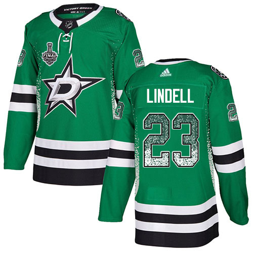 Adidas Men Dallas Stars 23 Esa Lindell Green Home Authentic Drift Fashion 2020 Stanley Cup Final Stitched NHL Jersey